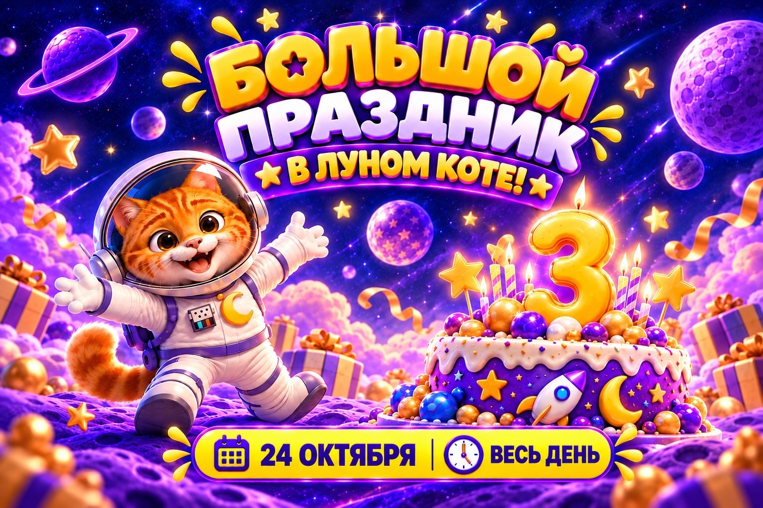 24 октября - День рождения Лунного кота!